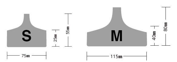 メーカー公式SとMの寸法比較図